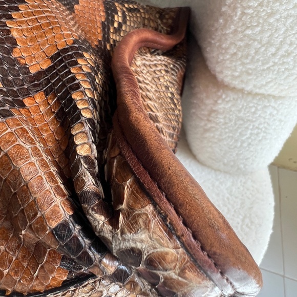 Rare Gucci Python Brown Large Tote - Picture 10 of 14